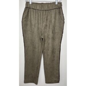 Alice Blue Women's Army Green Suede Dress Pants Small Unique Pants Super Soft